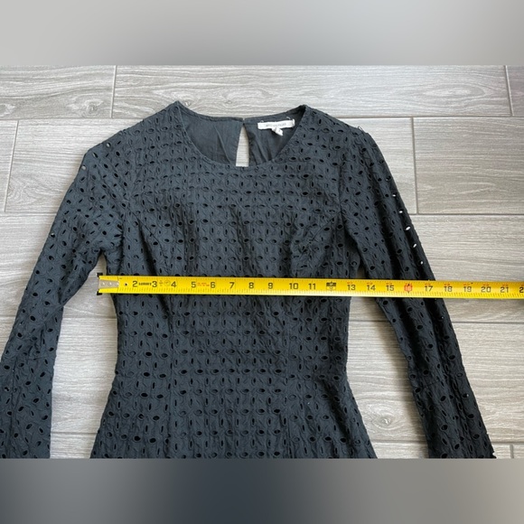 Anthro/ Avec Les Filles| Black Eyelet Dress with Bell Sleeves, Size XS••• - Picture 14 of 15